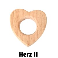 Beißanhänger Holz Herz II